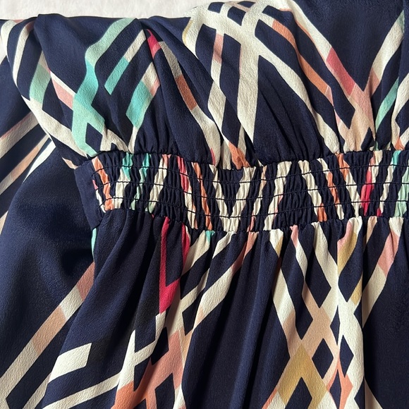 Anthropologie Blue and White Asymmetrical High-Low Sundress - Picture 11 of 12